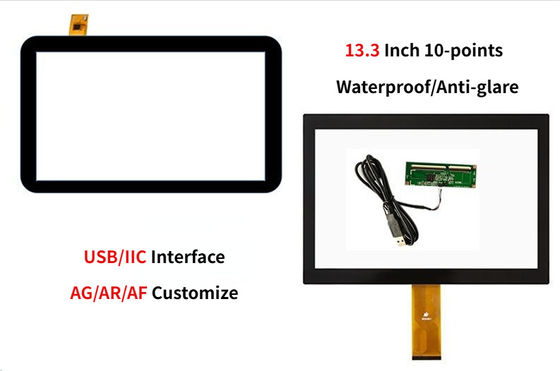 13.3'' Industrial Multi Touch Screen Panel với cấu trúc G+G USB và IIC Interface