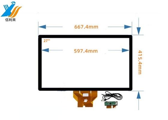 Màn hình cảm ứng dung lượng 27 inch với kiểu giao diện USB cho giao diện máy tính con người công nghiệp