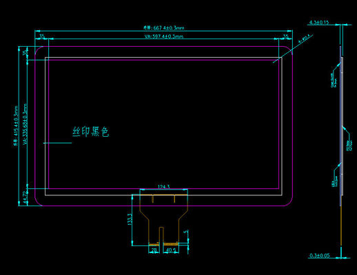 Màn hình cảm ứng dung lượng 27 inch với kiểu giao diện USB cho giao diện máy tính con người công nghiệp