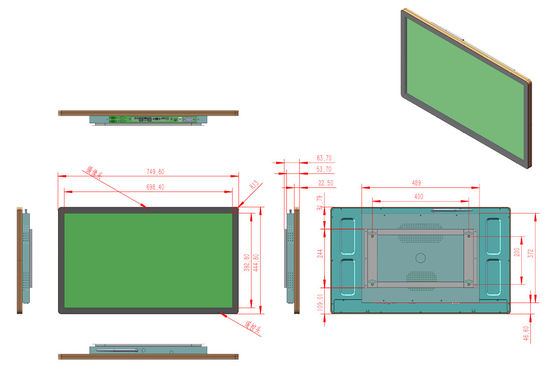 32 Inch Capacitive Touch Monitor Assembly Kit -30C-80C Đưa hoạt động công nghiệp của bạn lên cấp độ tiếp theo